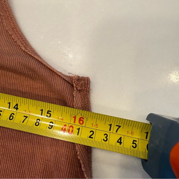 Free People Scarlet Tie Front Tank Top Sz XS Rust Color - Picture 5 of 9